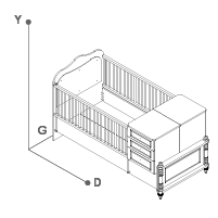 Extendable Crib with Drawer-Pink