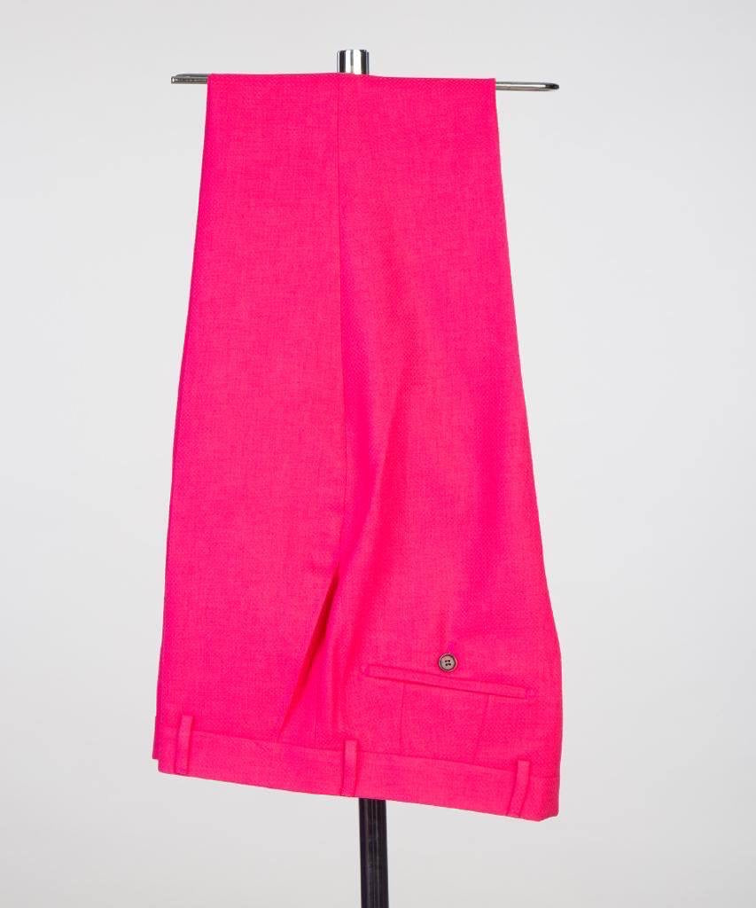 Shawl Design Satin Lapel Pink Tuxedo