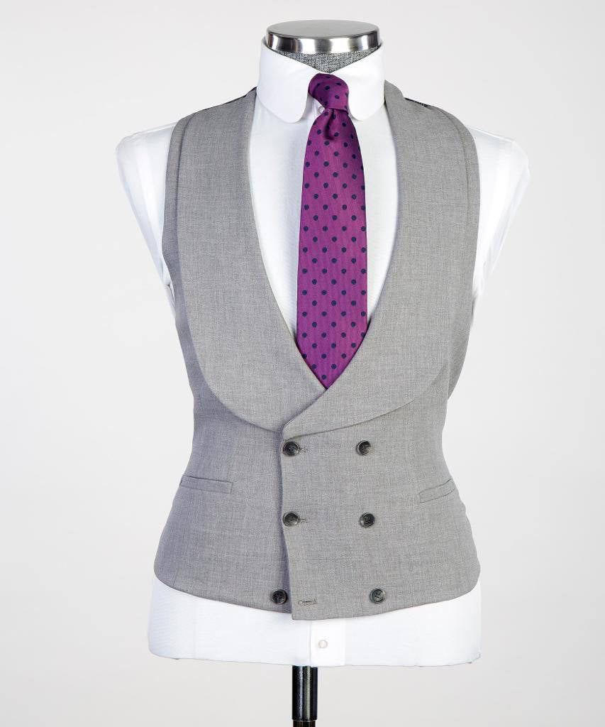 Men's 3 Piece Classic Grey Suit