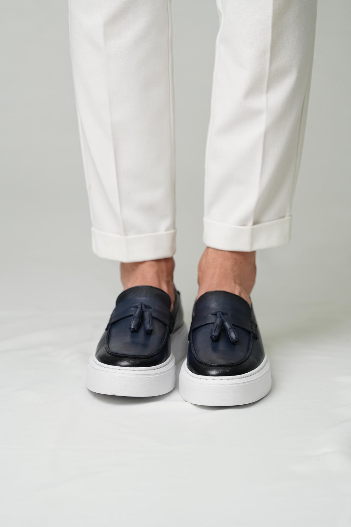 Genuine Leather Men’s Navy Loafer