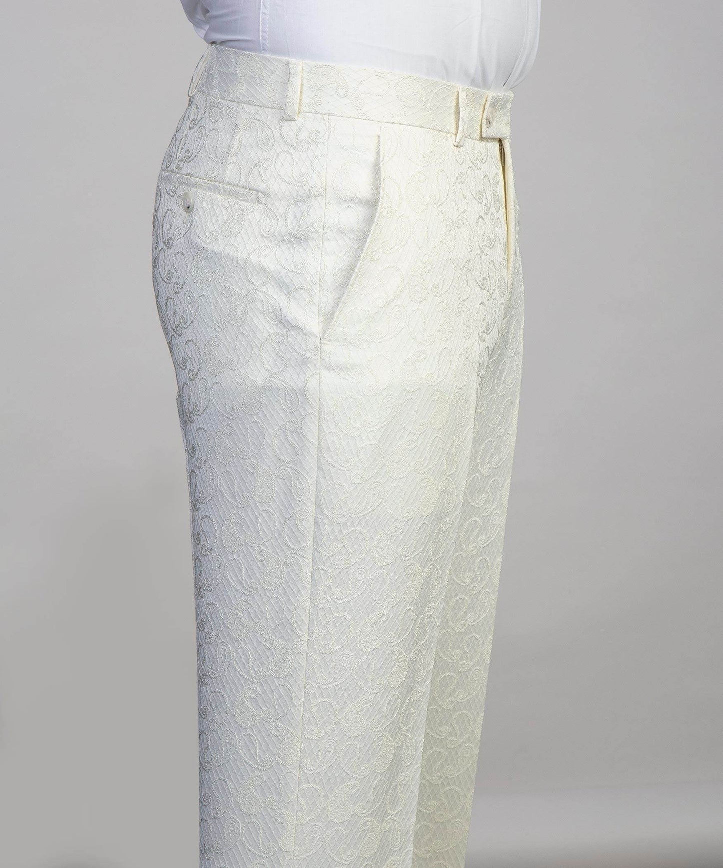 Double Breasted Beige Tuxedo with Black Collar - SevendayShopping