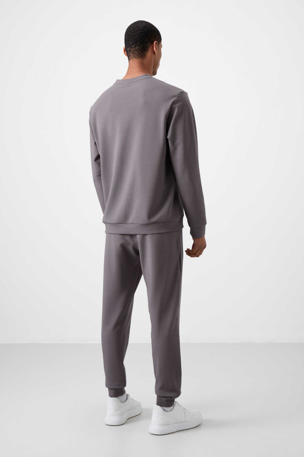 Men's Dark Grey Soft Fit Tracksuit Set