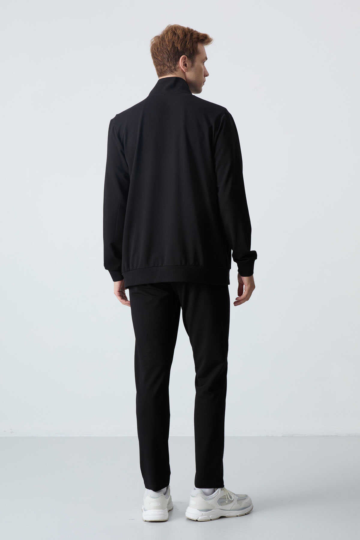 Men's Black Comfort Fit Tracksuit Set