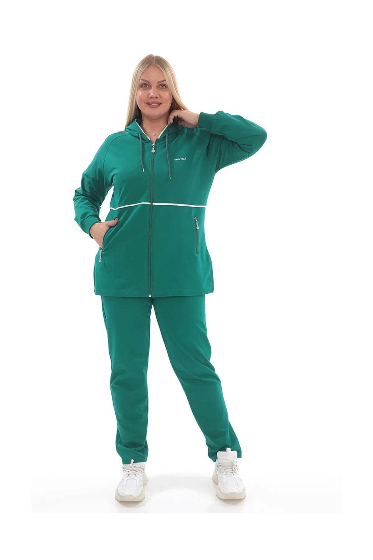Women's 3-Piece Tracksuit Set-Green - SevendayShopping