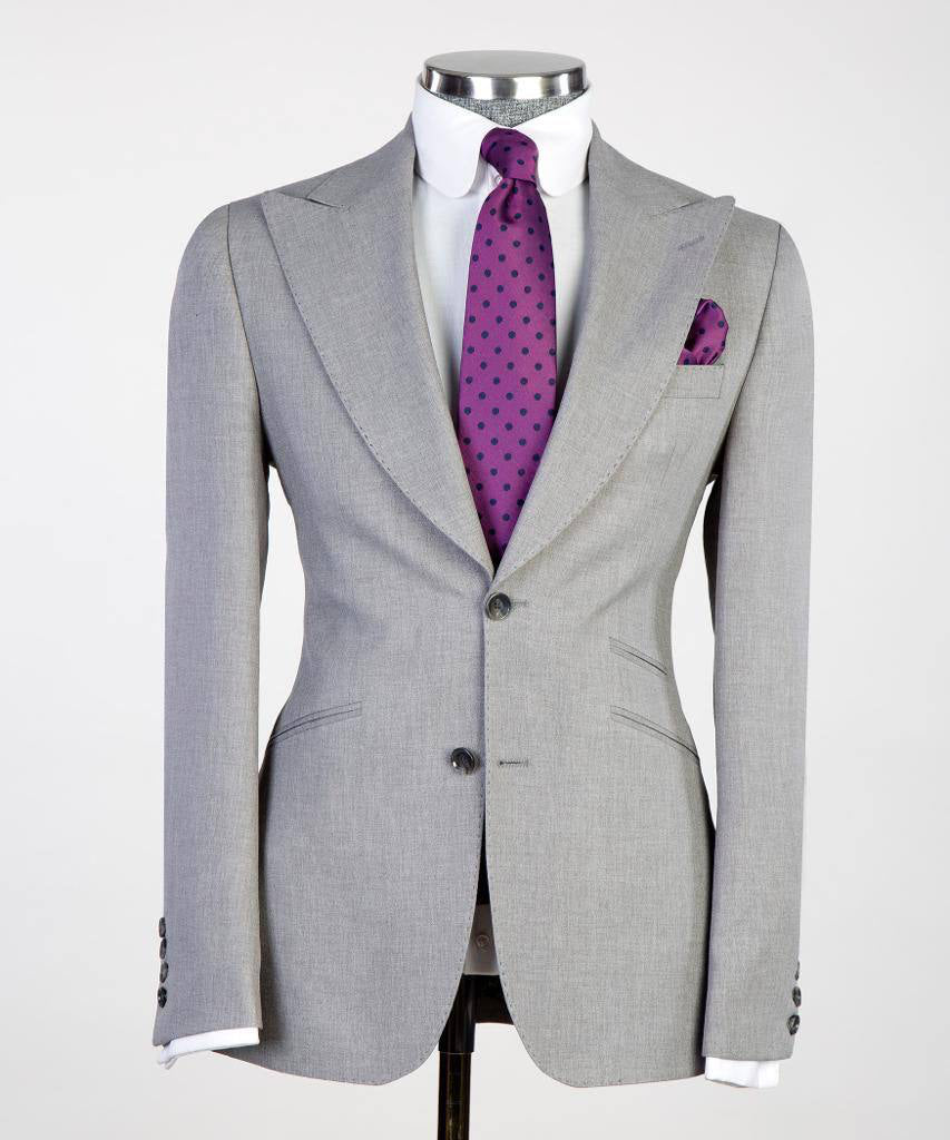 Men's 3 Piece Classic Grey Suit