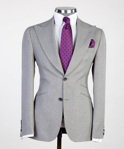 Men's 3 Piece Classic Grey Suit