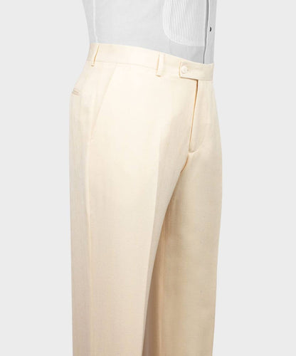 Men's Cream/Beige Tuxedo with Black Collar