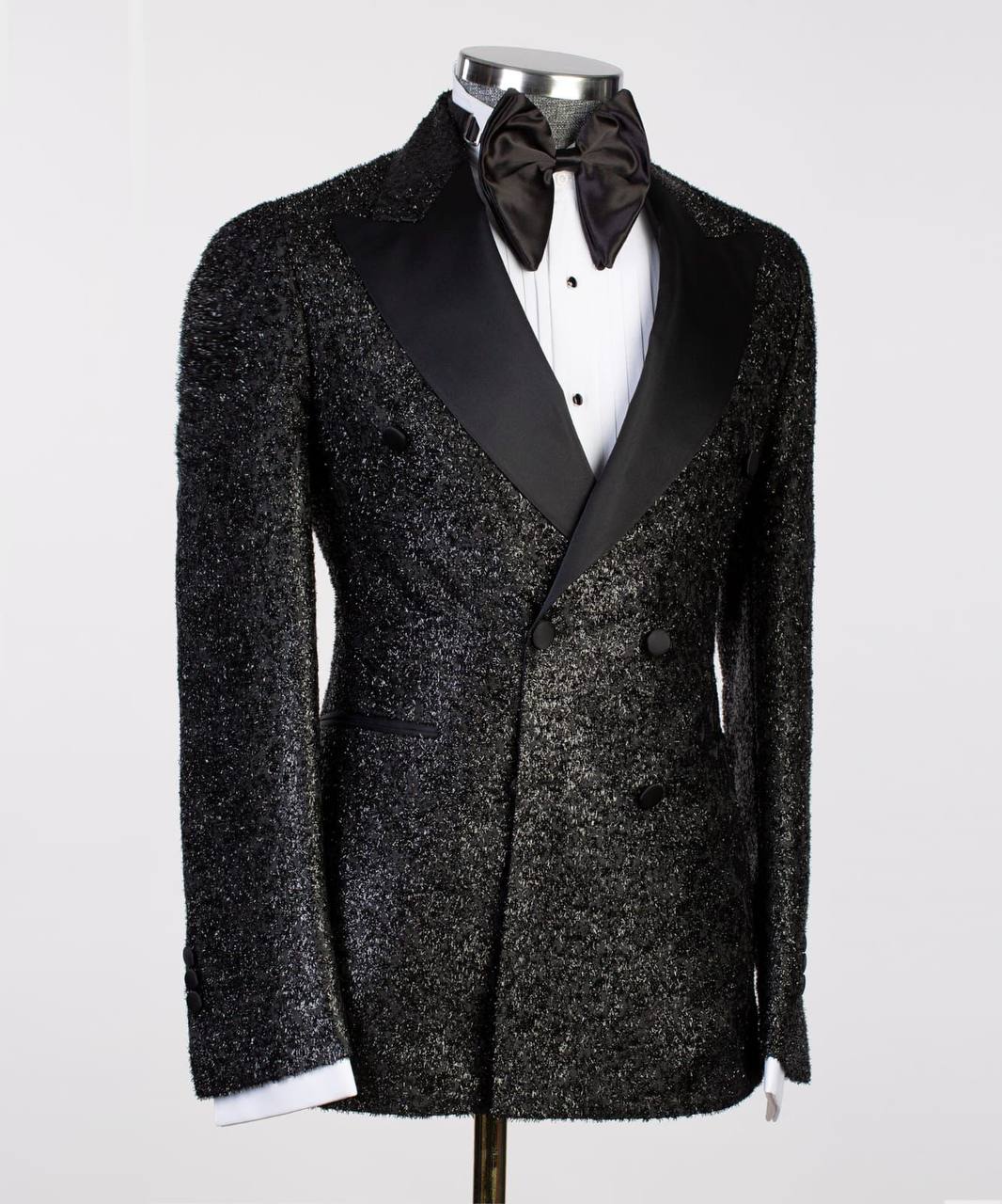 Two Piece Shiny Black Tuxedo