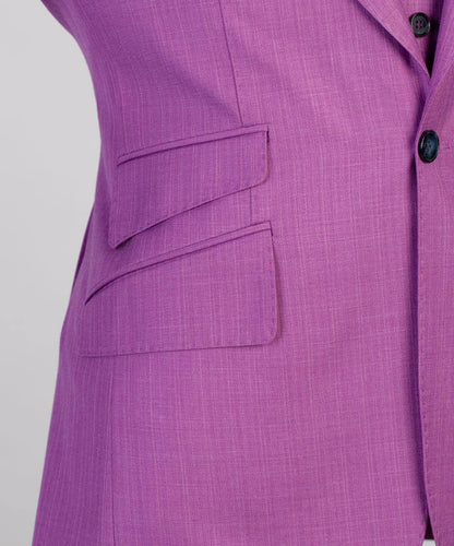 Men's 3 Piece Classic Purple Pink Suit