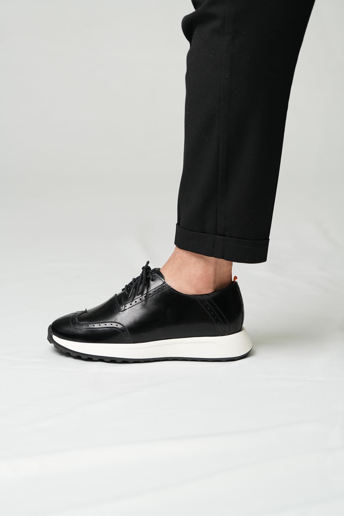 Genuine Leather Men’s Casual Black Shoes-Casandra