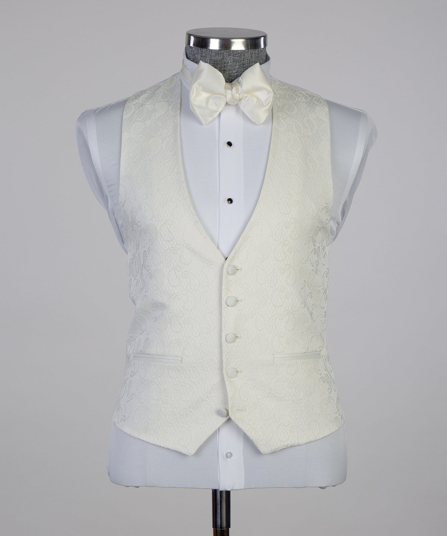 Men's 3 Piece Beige Tuxedo Suit Peak Lapel