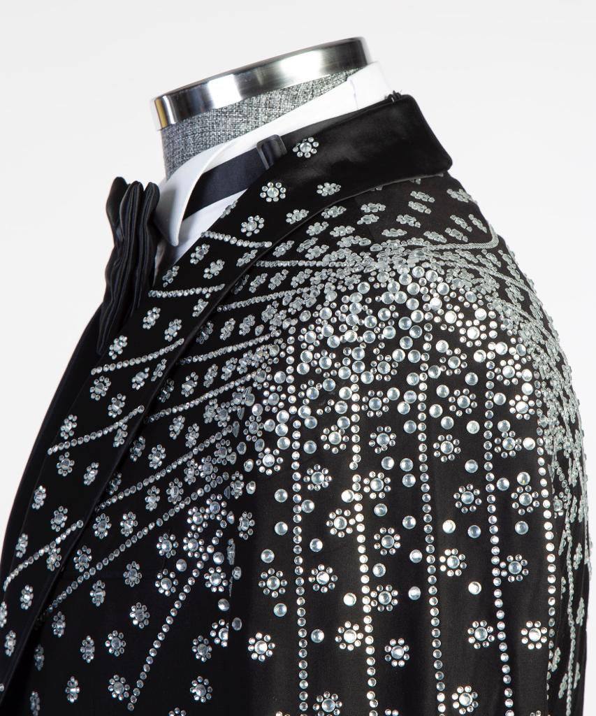 Men's Tuxedo,Two Piece Black Shoulder Pattern