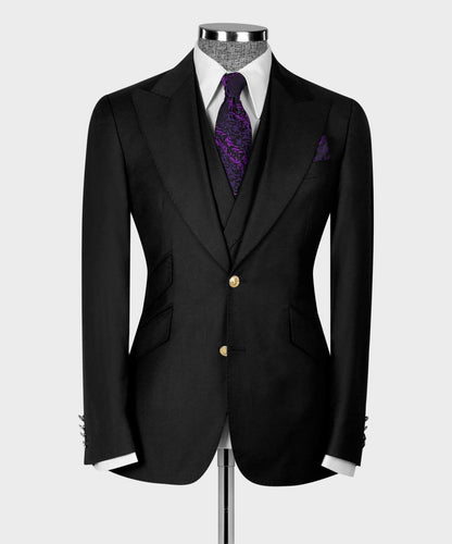 Men's Suit Set, %100 Wool, Black
