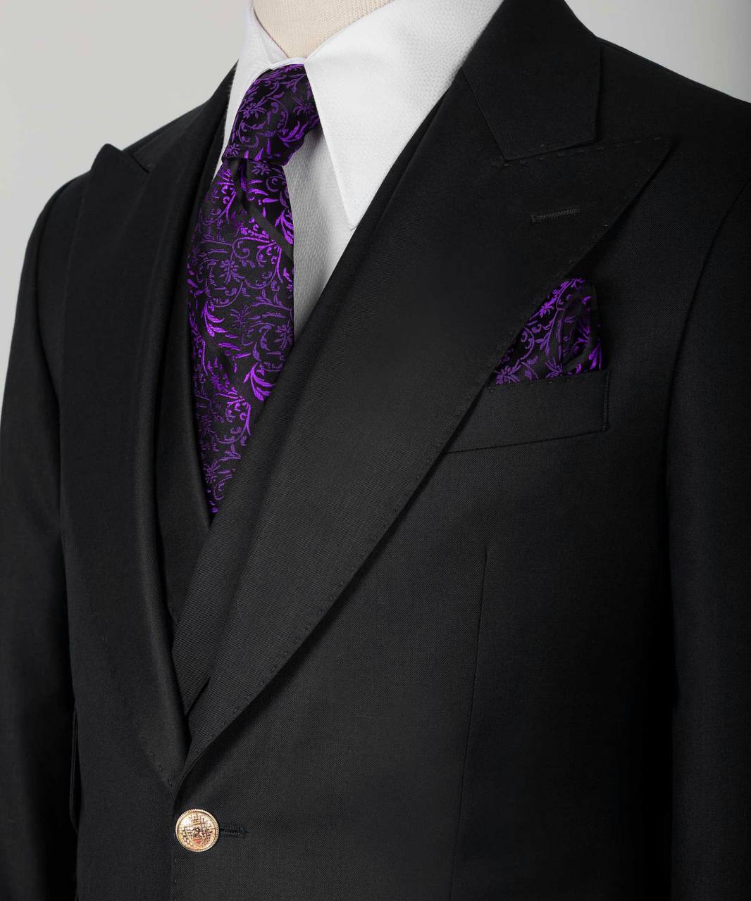 Men's Suit Set, %100 Wool, Black