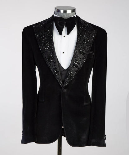 Velvet Tuxedo_stone designed_Black