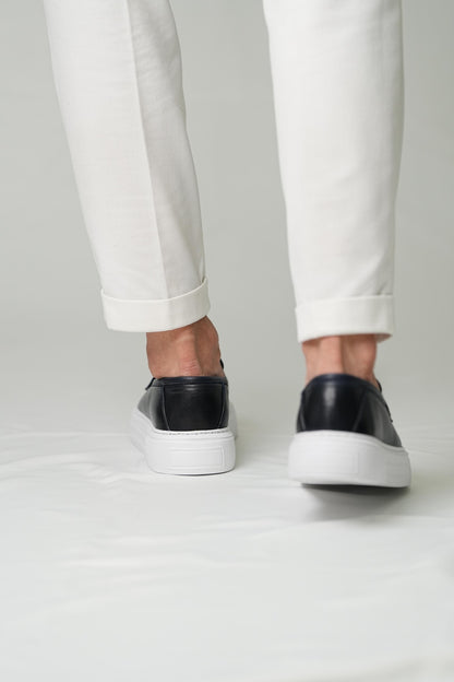 Genuine Leather Men’s Navy Loafer