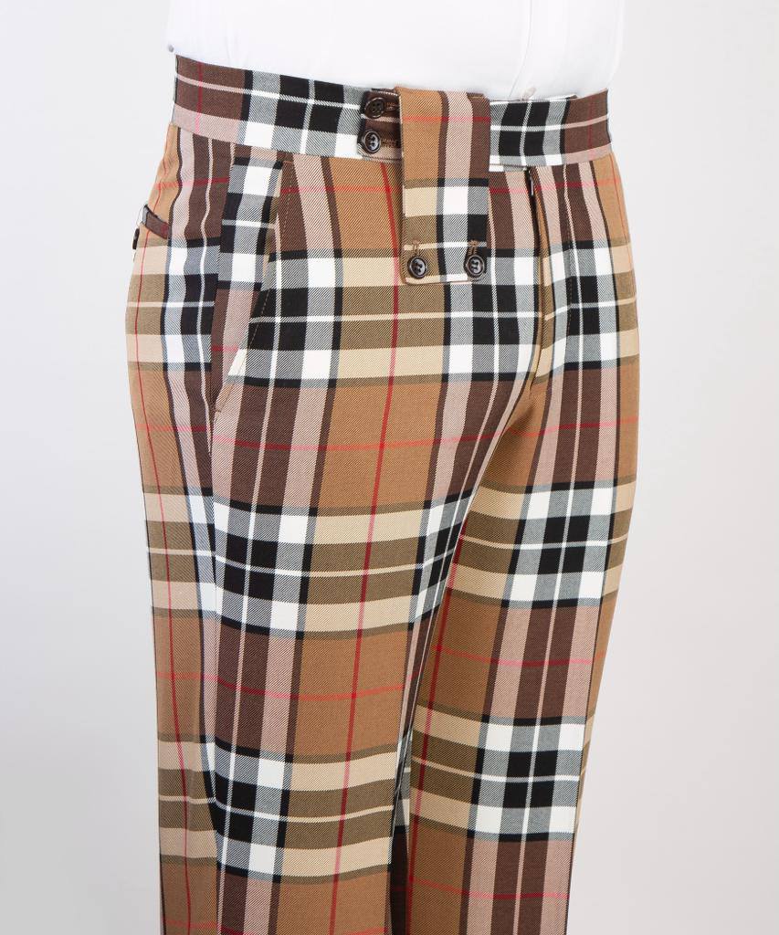 Men's 2 Piece Plaided Suit, Double Breasted