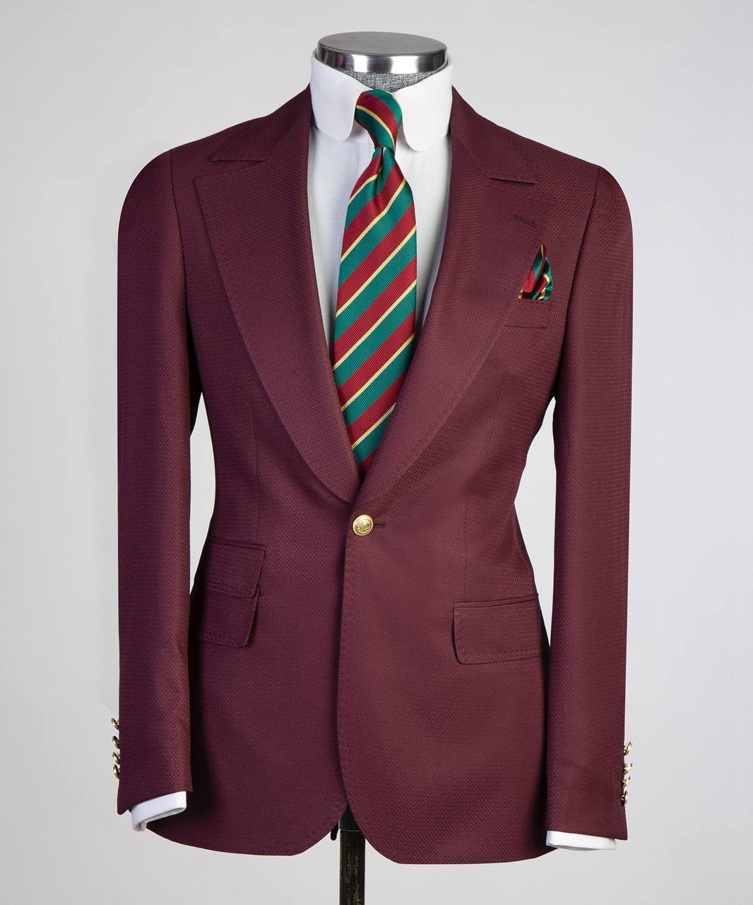 Men's Classic Suit -3 Piece Set -Burgundy