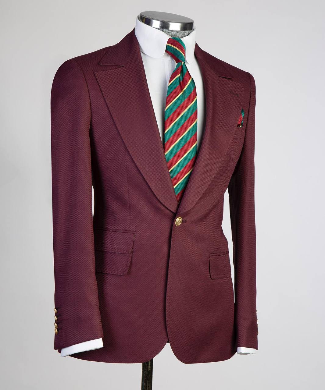 Men's Classic Suit -3 Piece Set -Burgundy
