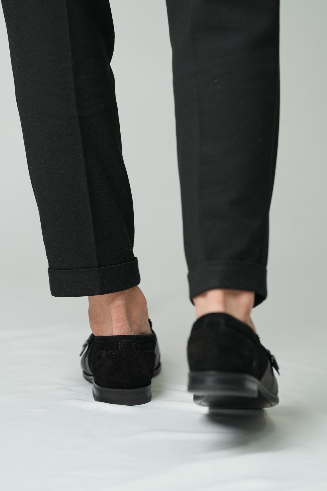 Genuine Leather Men’s Black Suede Loafer-Chester