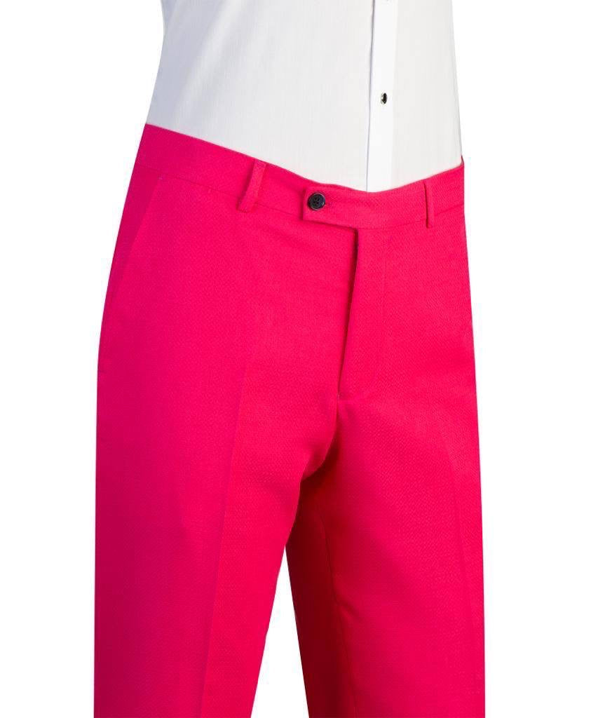 Men's 2 Piece Suit, Coral, Fuchsia, Belted Design, Costume