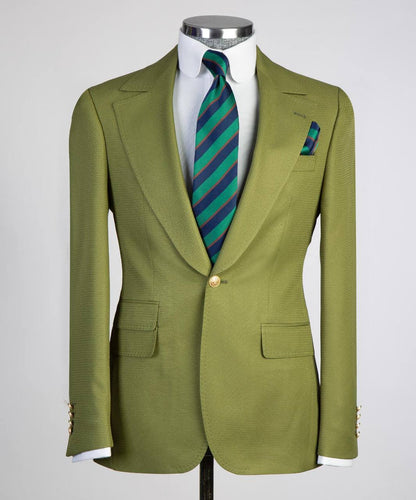 Men's Classic Suit -3 Piece Set -Green