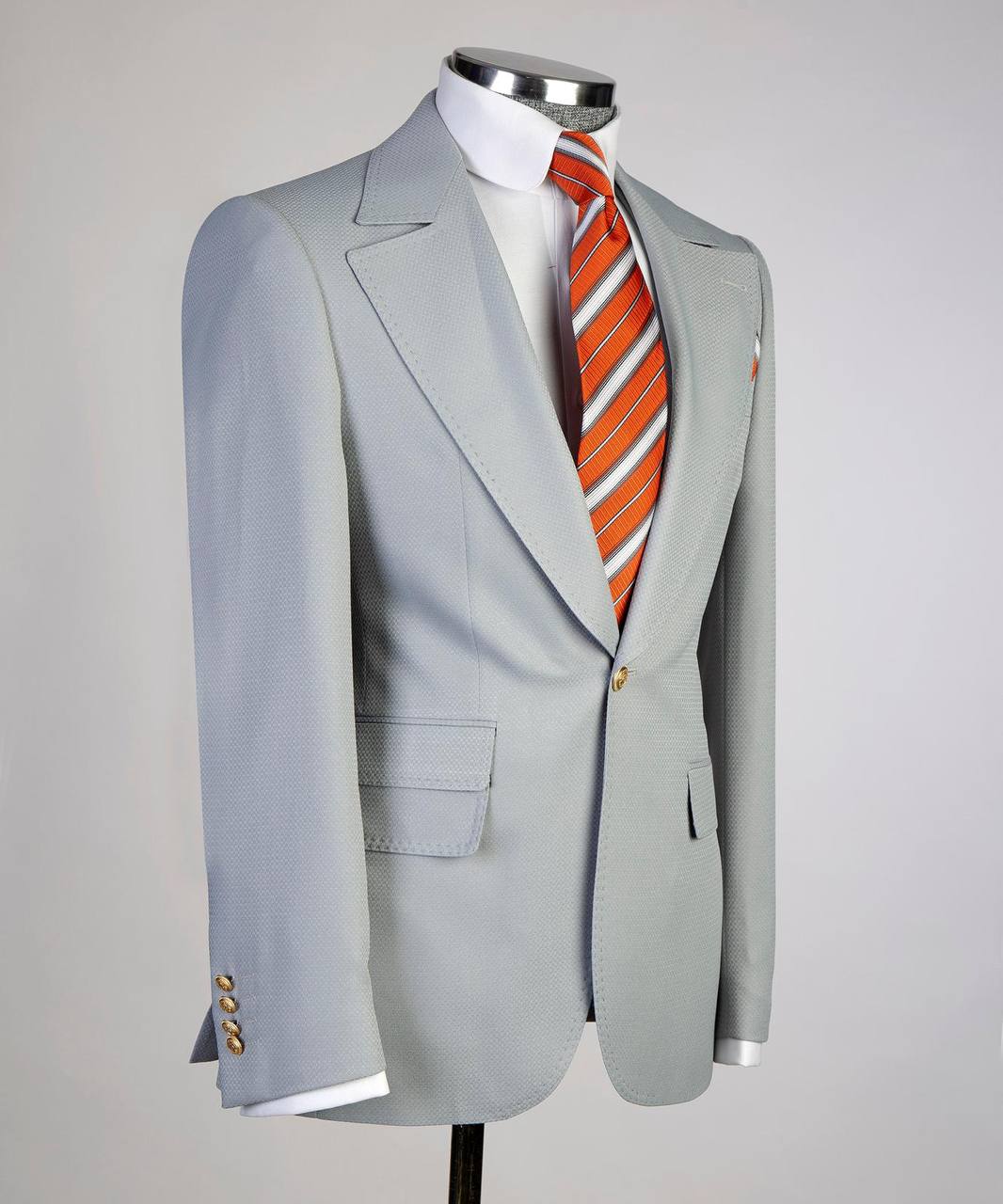 Men's Classic Suit -3 Piece Set -Grey