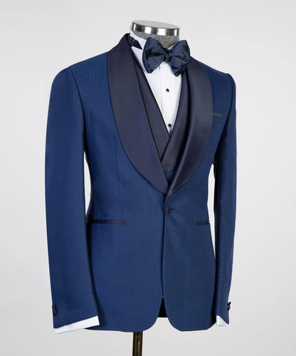 Men's 3 Piece Royal Blue Tuxedo Suit