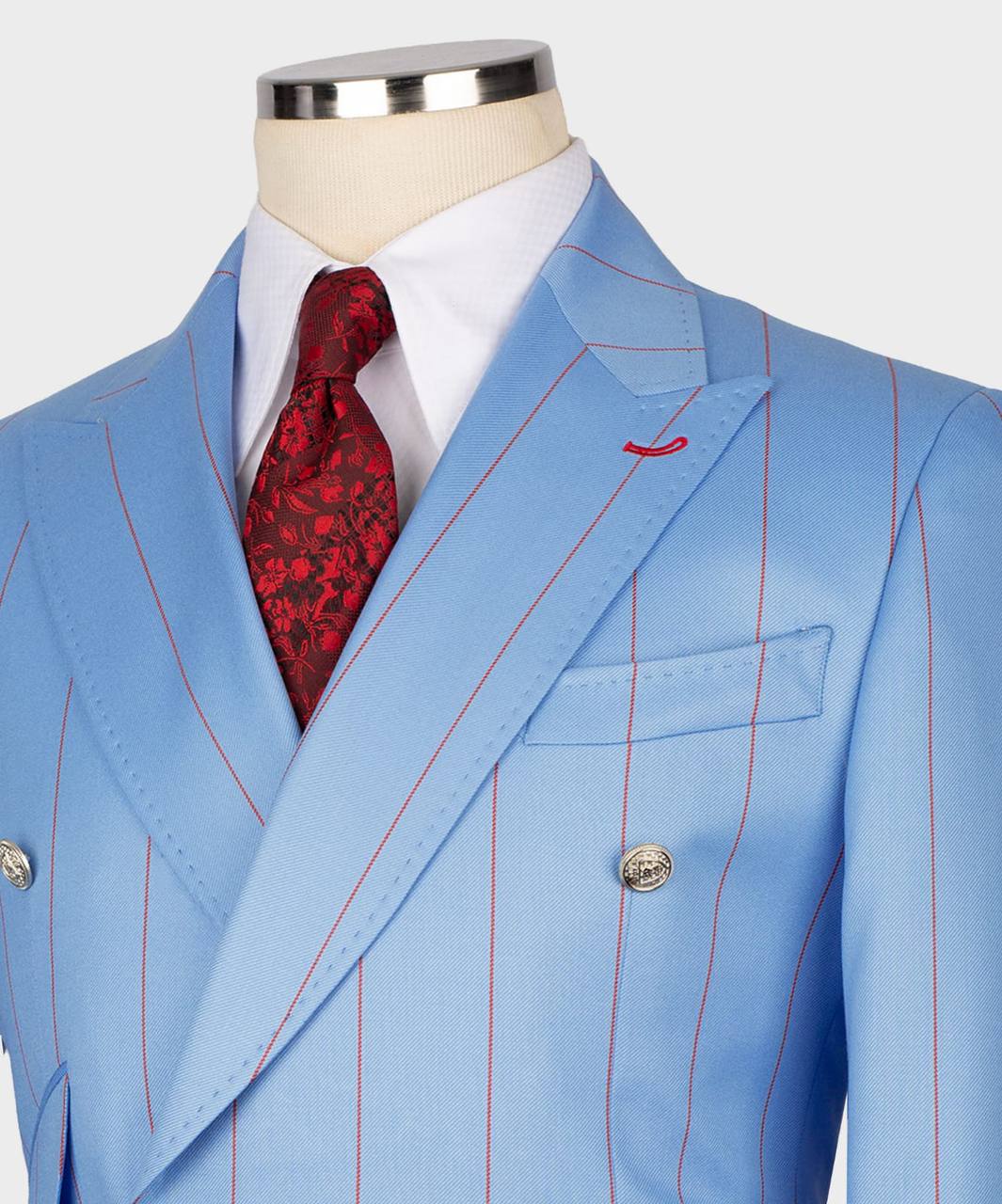 Men's Suit -2 Piece Double Breasted Stripy