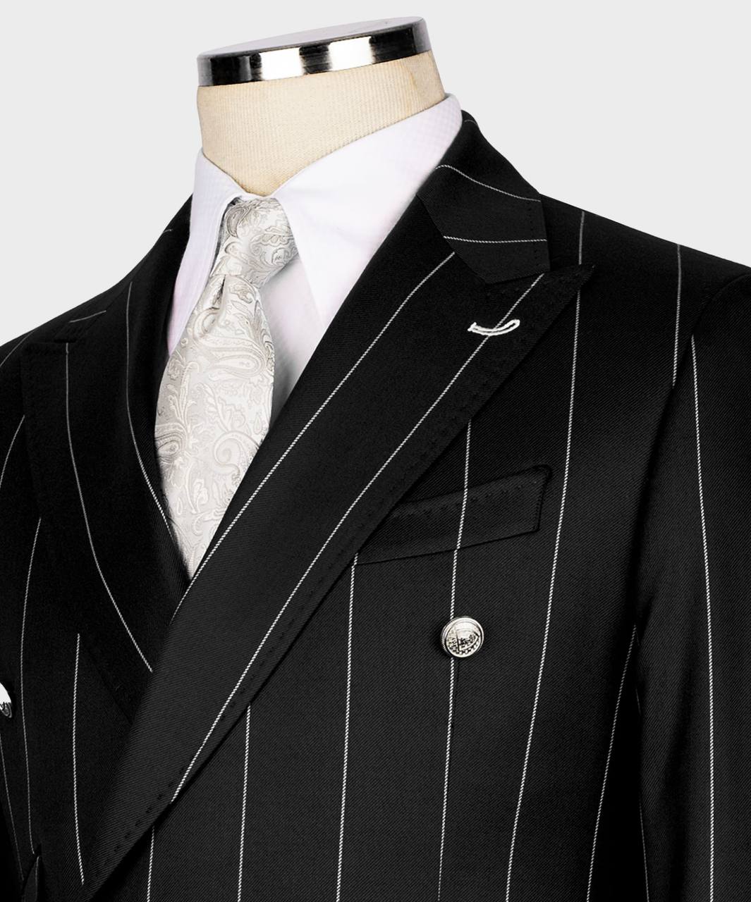 Men's Suit -2 Piece Double Breasted Stripy