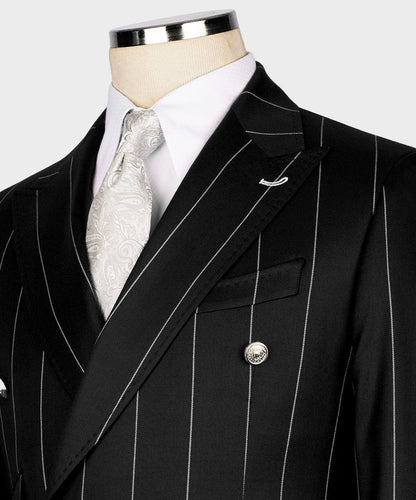 Men's Suit -2 Piece Double Breasted Stripy