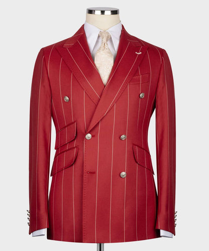 Men's Suit -2 Piece Double Breasted Stripy