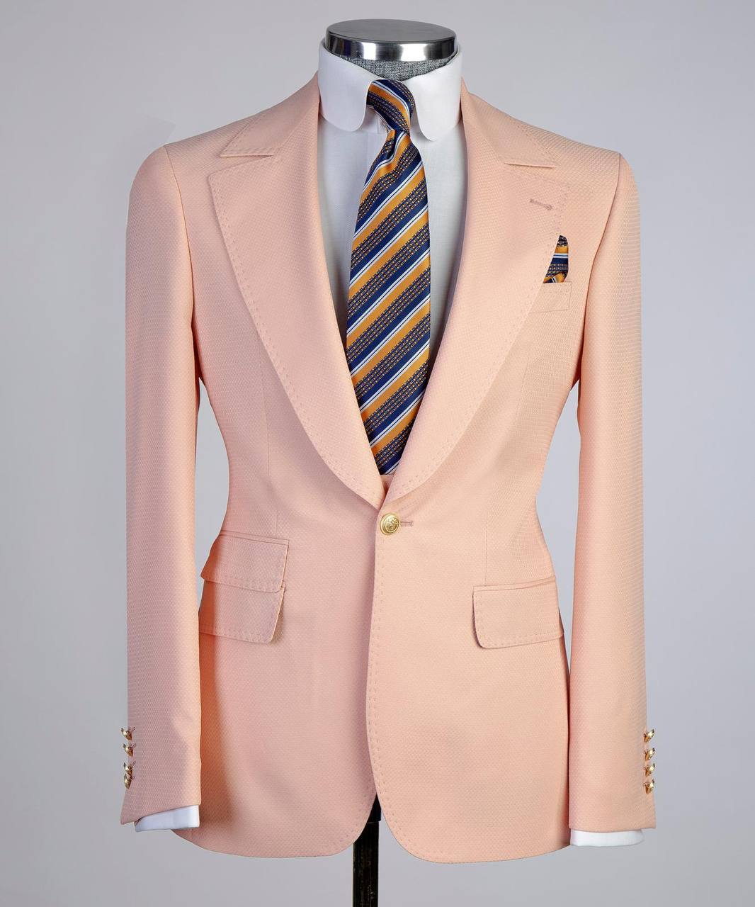 Men's Classic Suit -3 Piece Set -Pink