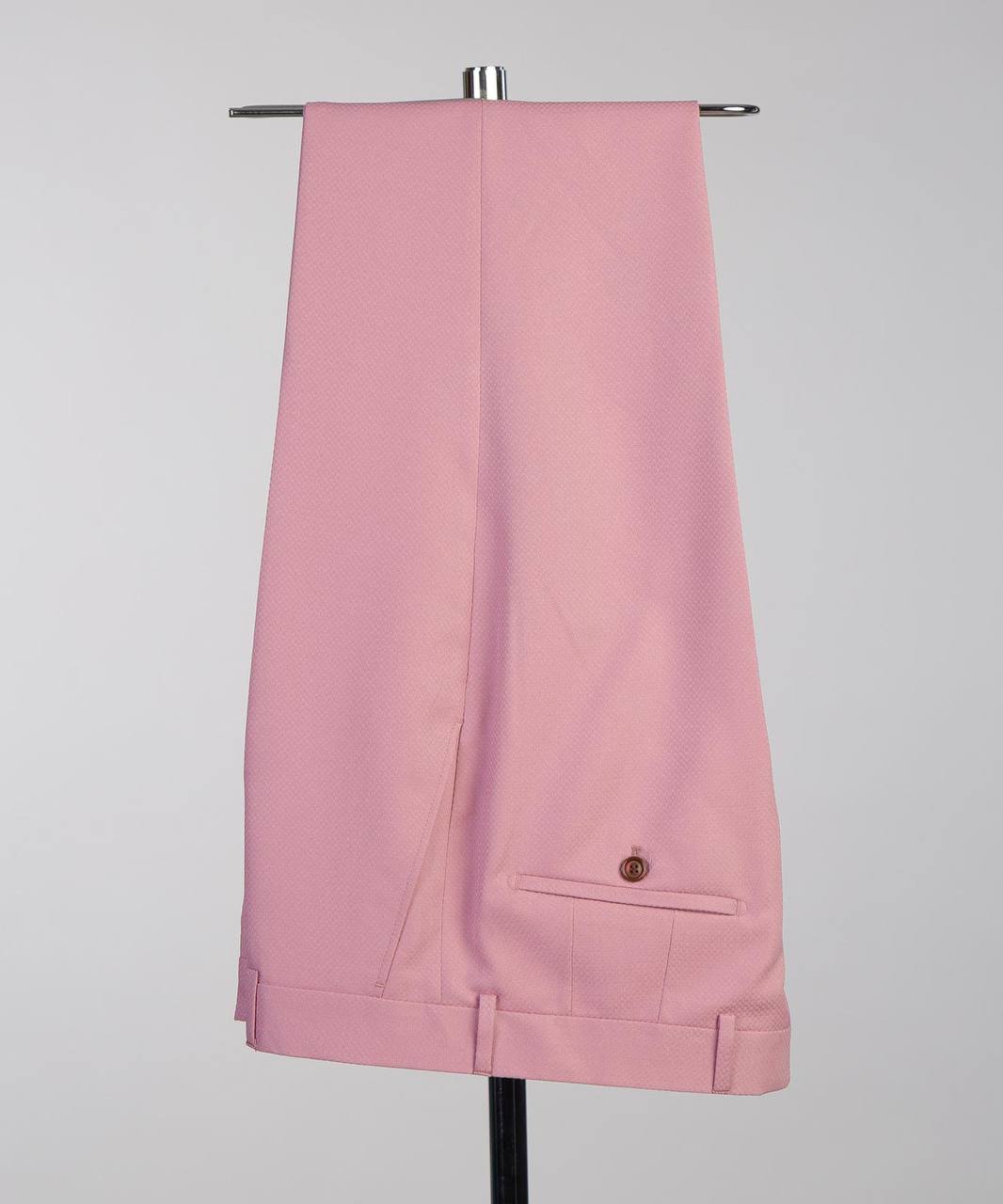 Men's Pink Tuxedo-Asymmetrical Satin Lapel