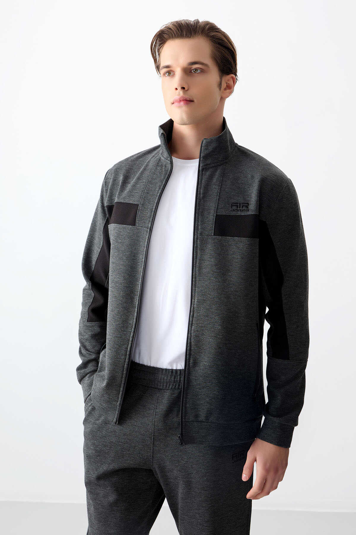 Men's-Tracksuit Set-Anthracite