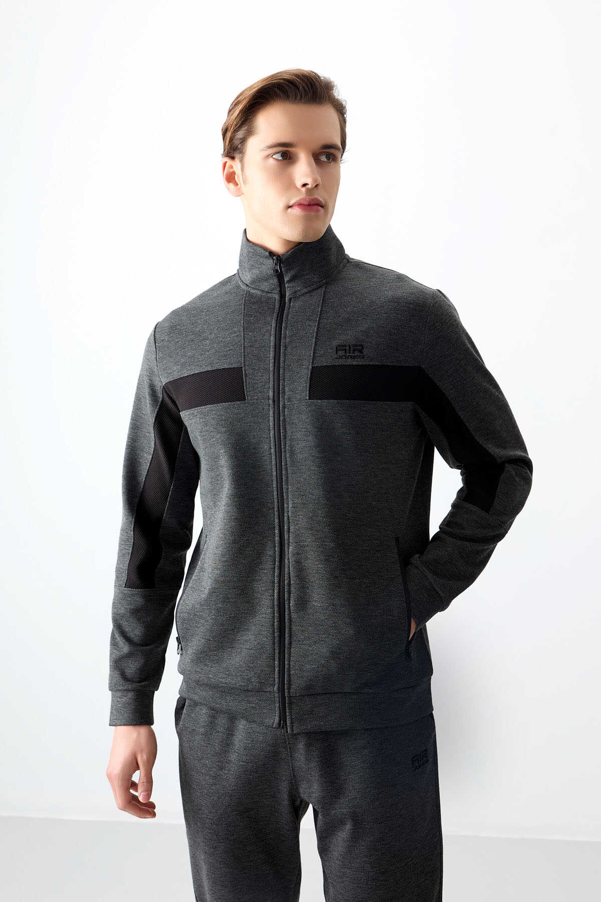 Men's-Tracksuit Set-Anthracite