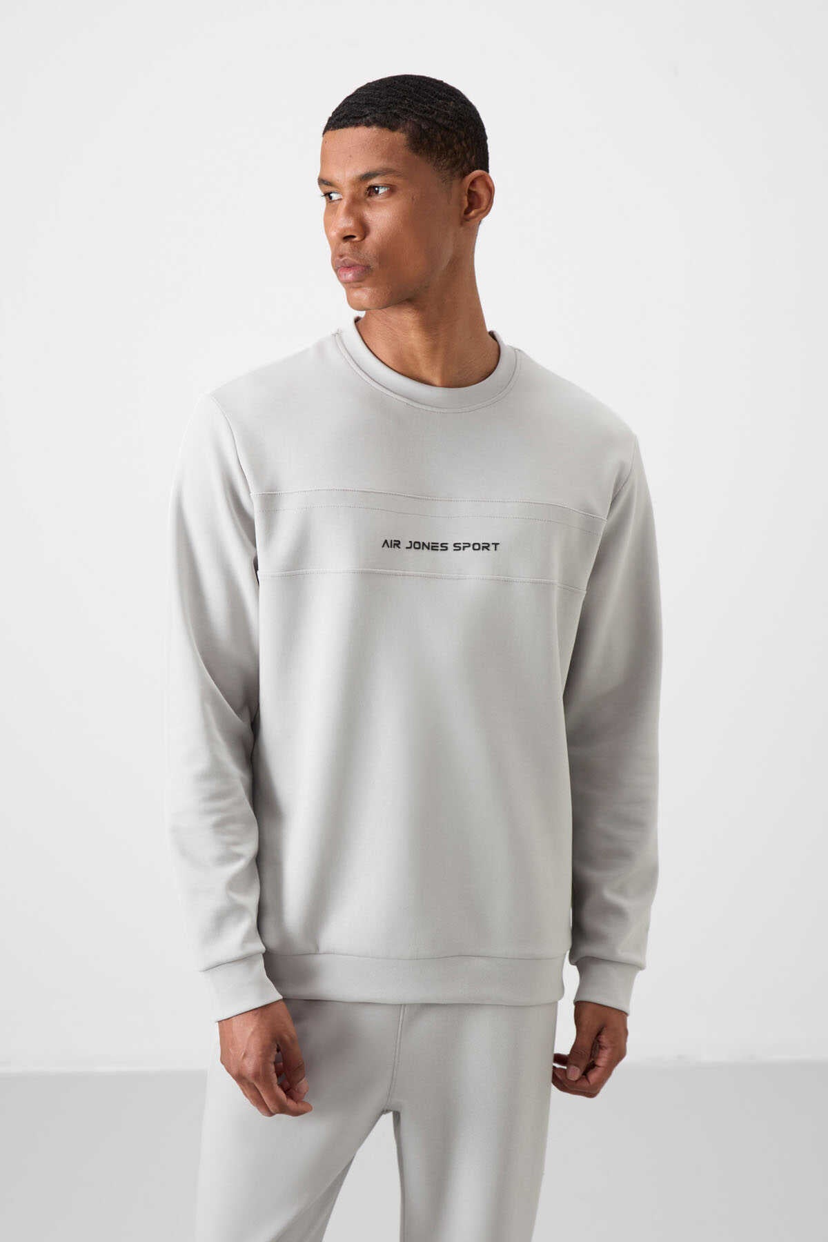 Men's Stone Grey Soft Fit Tracksuit Set