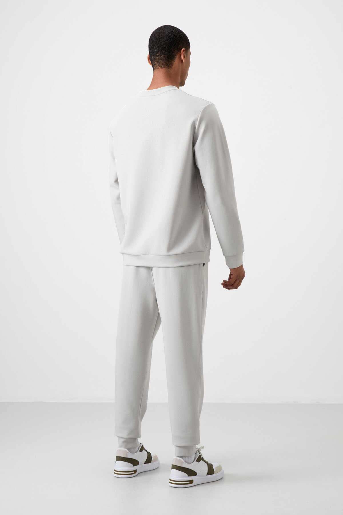 Men's Stone Grey Soft Fit Tracksuit Set