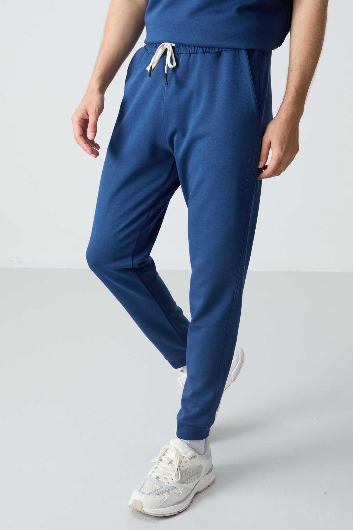 Men's-Blue-Short Sleeve-Tracksuit Set