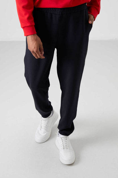 Men's Red-Navy Soft Fit Tracksuit Set