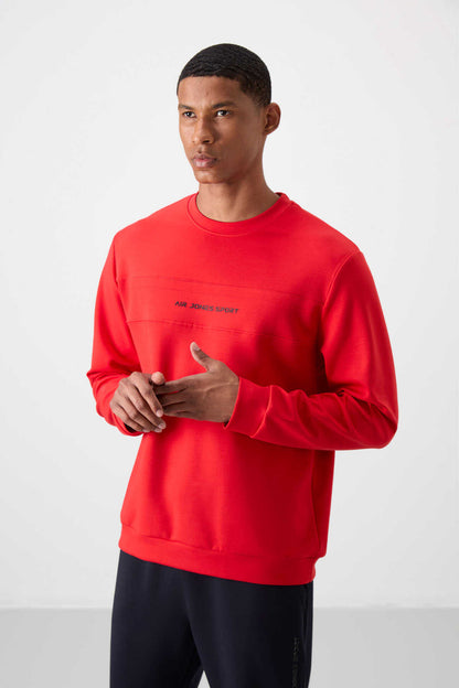 Men's Red-Navy Soft Fit Tracksuit Set