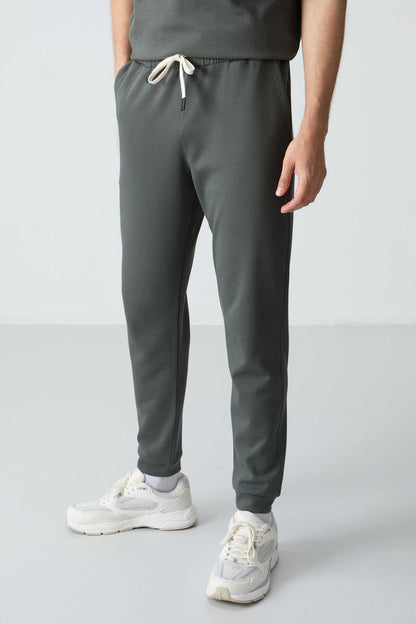 Men's-Green-Short Sleeve-Tracksuit Set