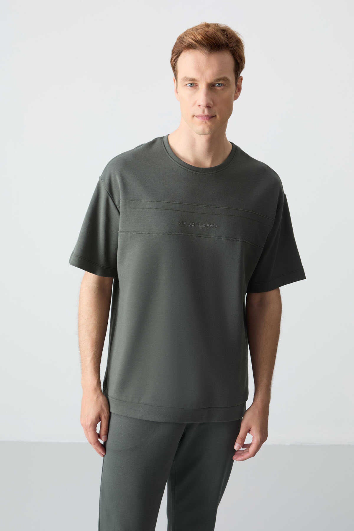 Men's-Green-Short Sleeve-Tracksuit Set