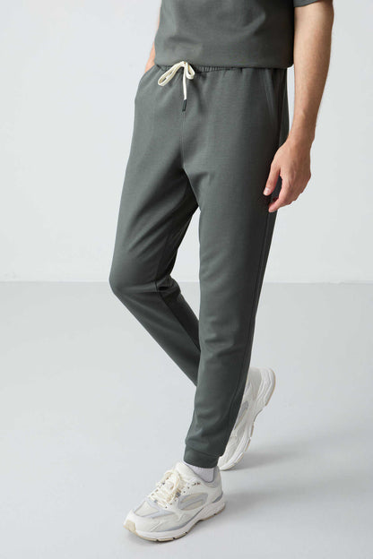 Men's-Green-Short Sleeve-Tracksuit Set