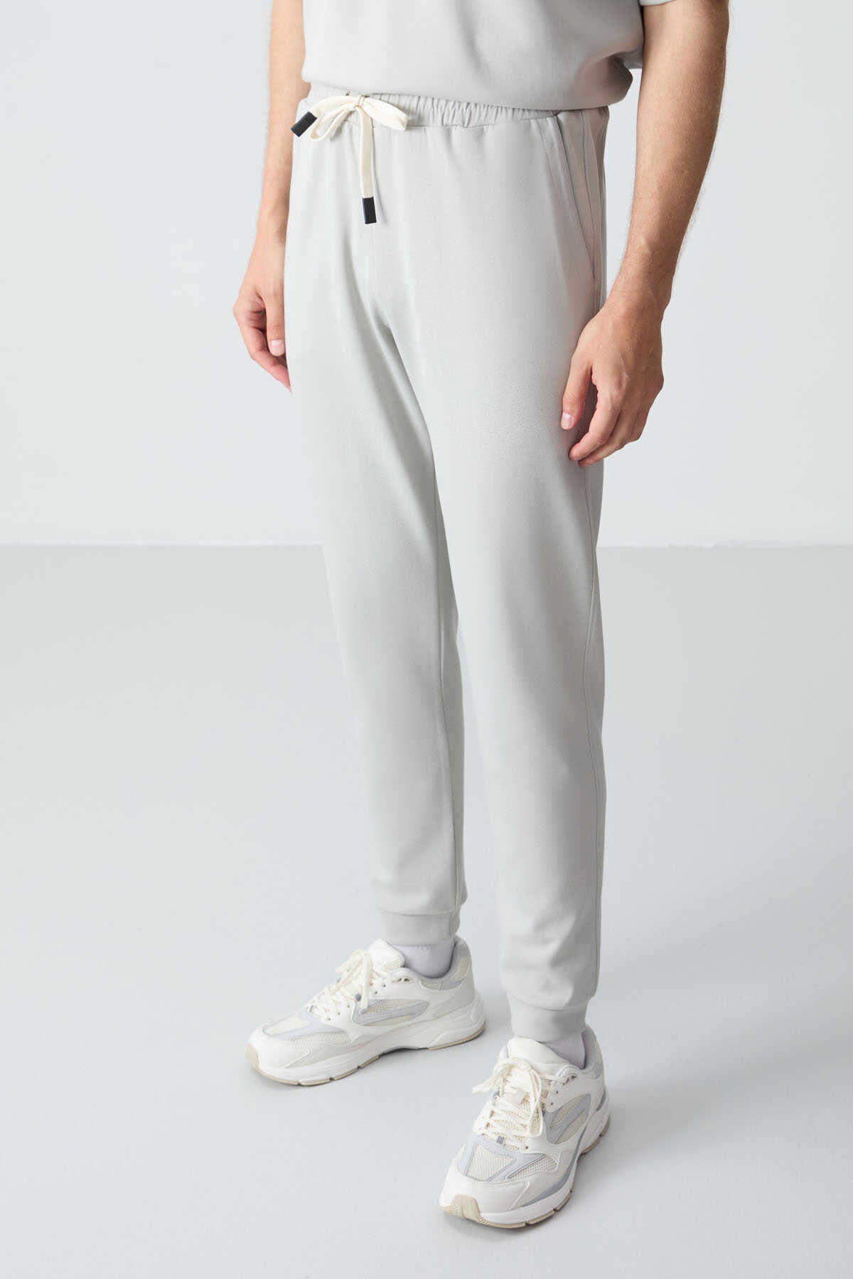 Men's-Grey-Short Sleeve-Tracksuit Set