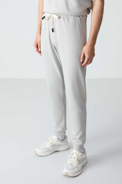 Men's-Grey-Short Sleeve-Tracksuit Set