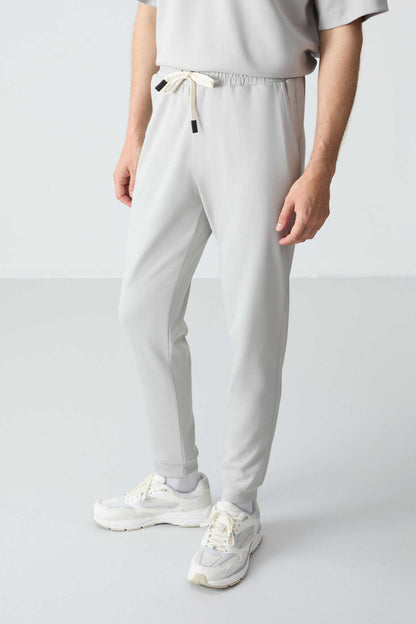 Men's-Grey-Short Sleeve-Tracksuit Set