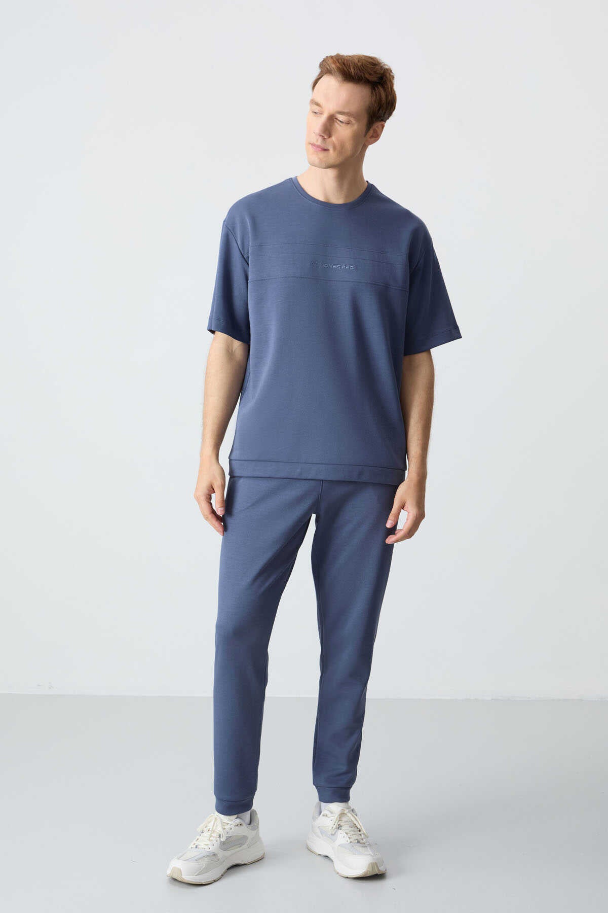 Men's-Petrol Blue-Short Sleeve-Tracksuit Set