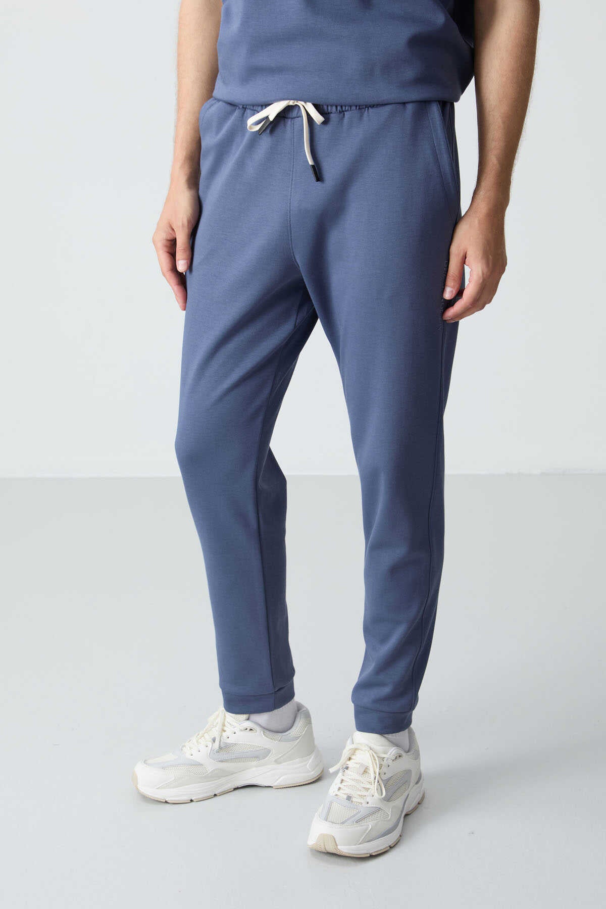 Men's-Petrol Blue-Short Sleeve-Tracksuit Set