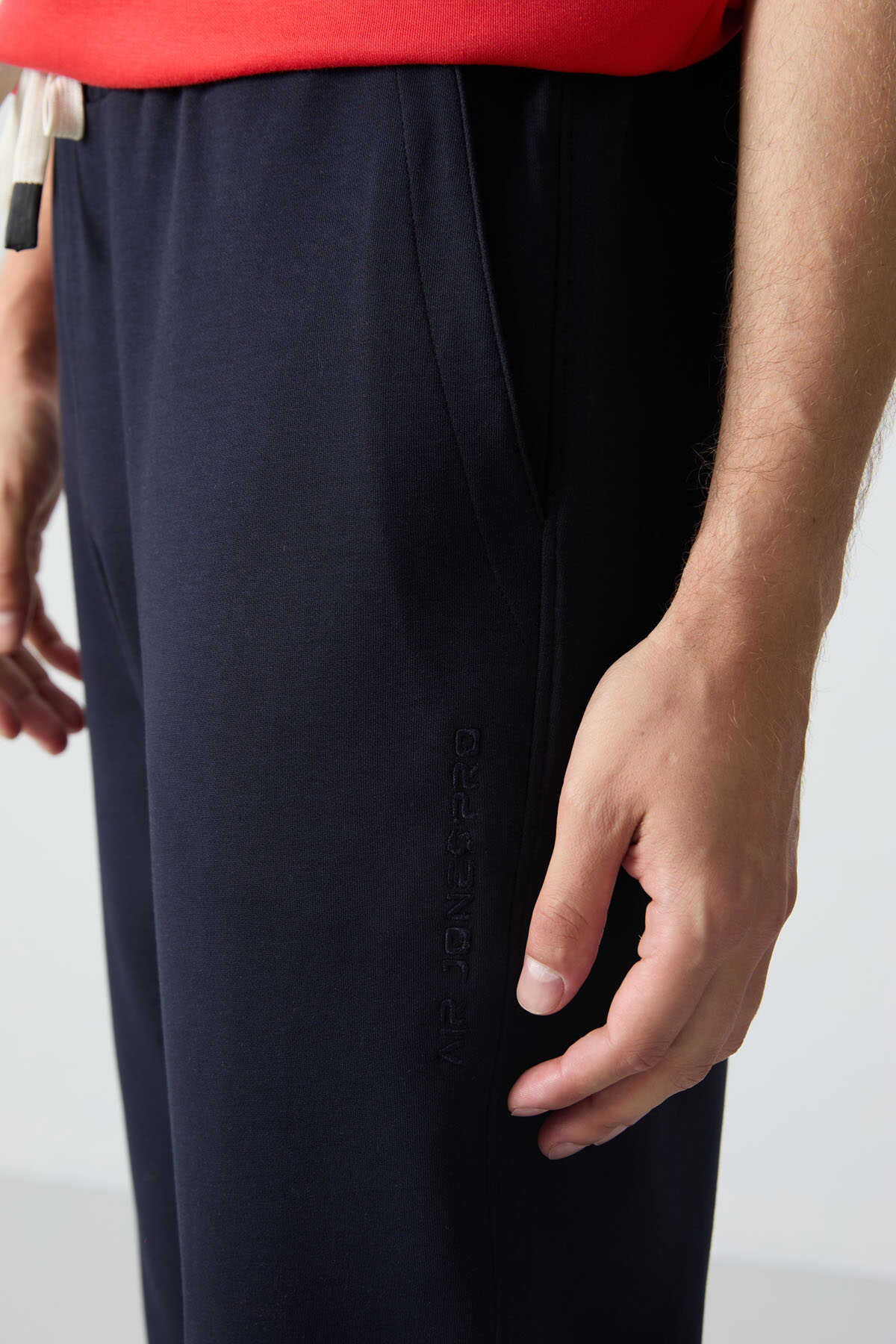 Men's-Red-Navy-Short Sleeve-Tracksuit Set